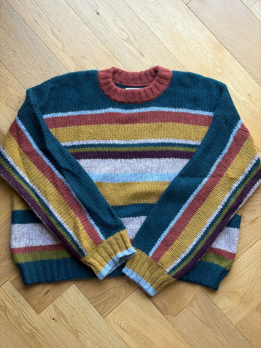 VELVET Striped Alpaca Sweater Size Large